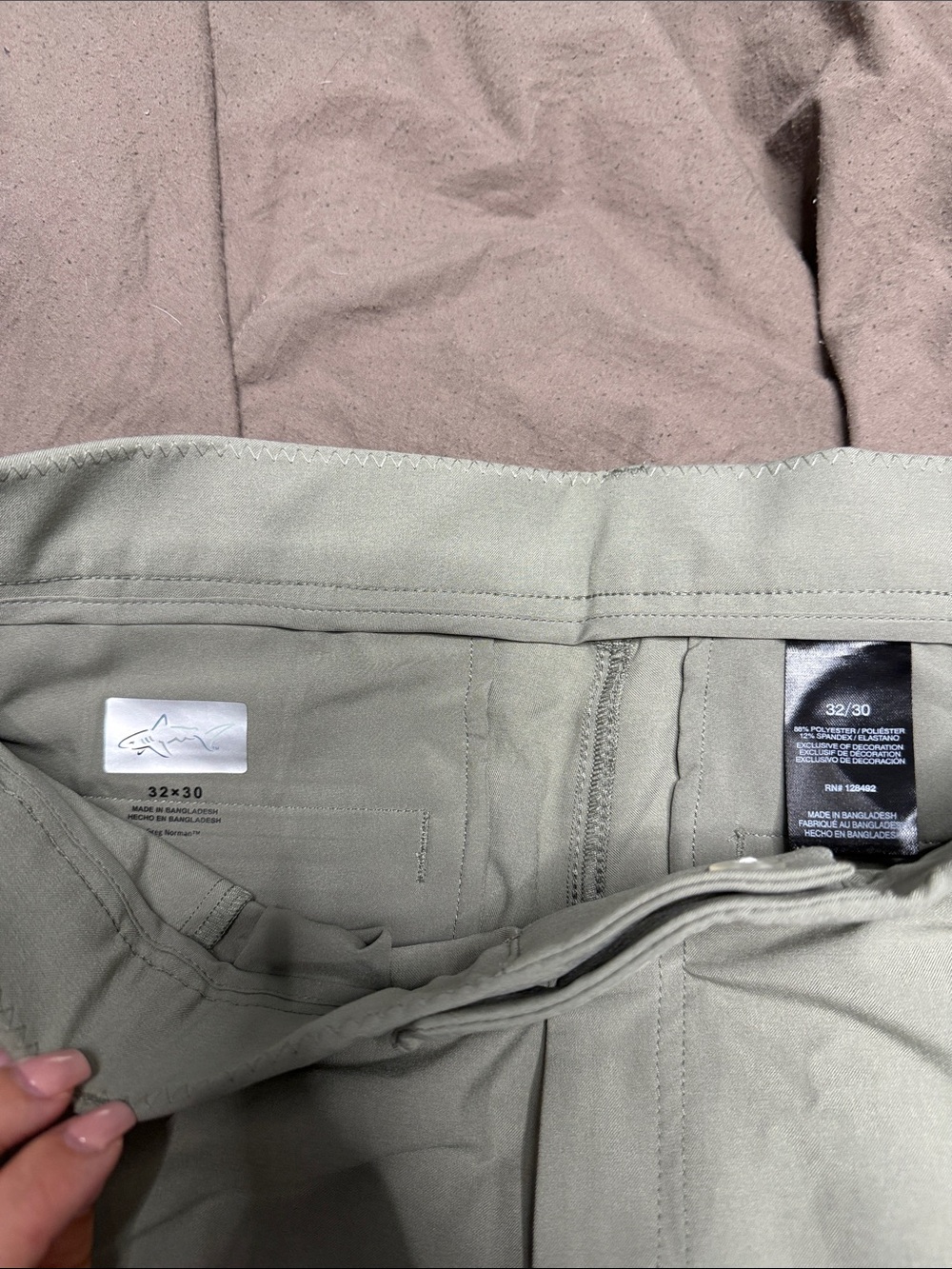Greg Norman Collection Men's Light Olive Chinos